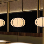 Danish Pendant Light Minimalist Lantern Ufo Lampshade Rustic Fabric Lamp