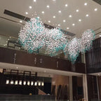 Modern Luxury Glass Stone Chandelier for Living Room LED Pendant Light