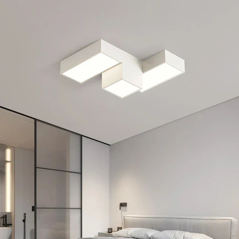 Modern Minimalist Square LED Ceiling Lamp Creative Geometry Light Home Decor Lighting