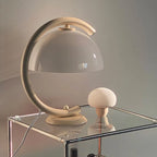 Bauhous Mushroom Table Lamp for Living Room Bedroom, E27 Glass Light Retro