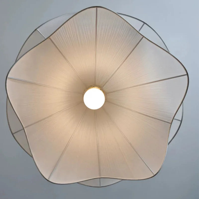 Petal Chandelier Light: Modern Fabric Ceiling Pendant for Bedroom, Living Room, Dining Room