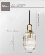 Japanese Glass Pendant Light: Modern Nordic LED Hanging Lamp for Bedroom Home Décor