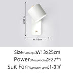 Rotatable Macaron Wall Sconce with Switch - Modern Nordic Design for Home Lighting