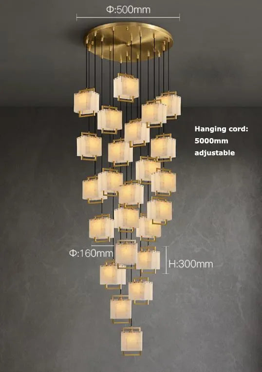 Marble Chandelier: Luxury Living Room Pendant Light Fixture.getOwnProperty