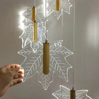 Luxury Maple Leaf Staircase Pendant by - Duplex Villa Chandelier