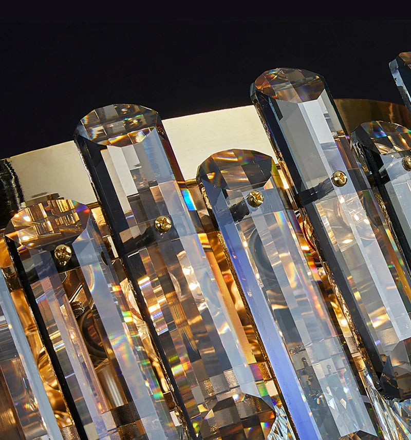 Modern Crystal Ceiling Lamp | Luxury Bedroom & Living Room Gold Light Fixtures