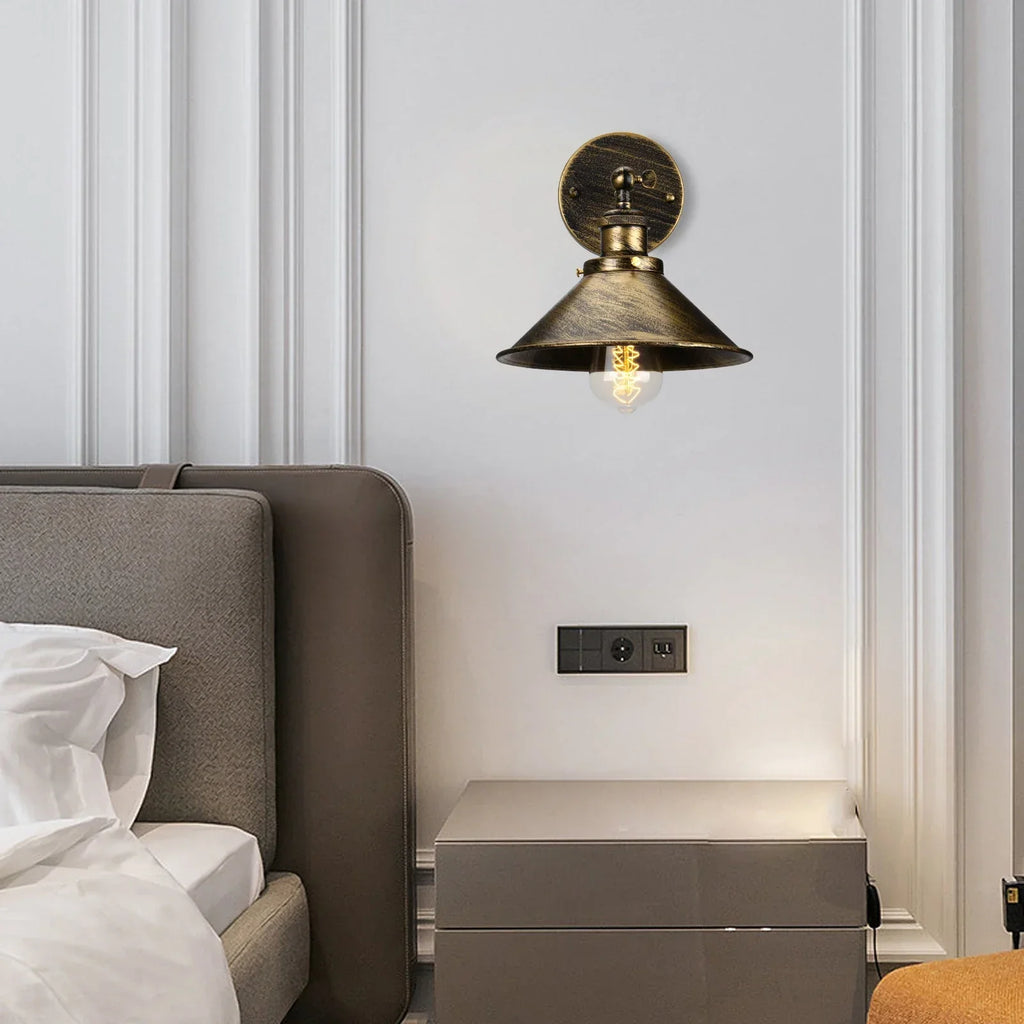 Industrial Retro Loft Wall Sconce E27 Bedside Lights Fixtures for Living Room