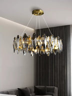 Crystal Chandelier: Elegant Ceiling Hanging Light for Living Room & Dining Table