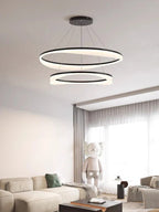 Modern Circle LED Pendant Light Dimmable Chandelier for Living Room Bedroom Décor