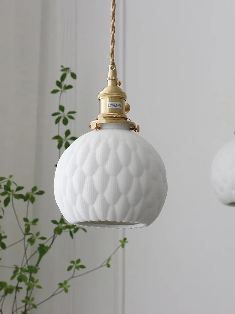 Ceramic Pendant Lights - Nordic Chandelier Lighting for Restaurant, Bedside, and Coffee Area