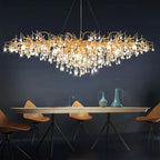 Crystal Tree Branch Chandelier: Luxury LED Pendant Light for Elegant Living Spaces