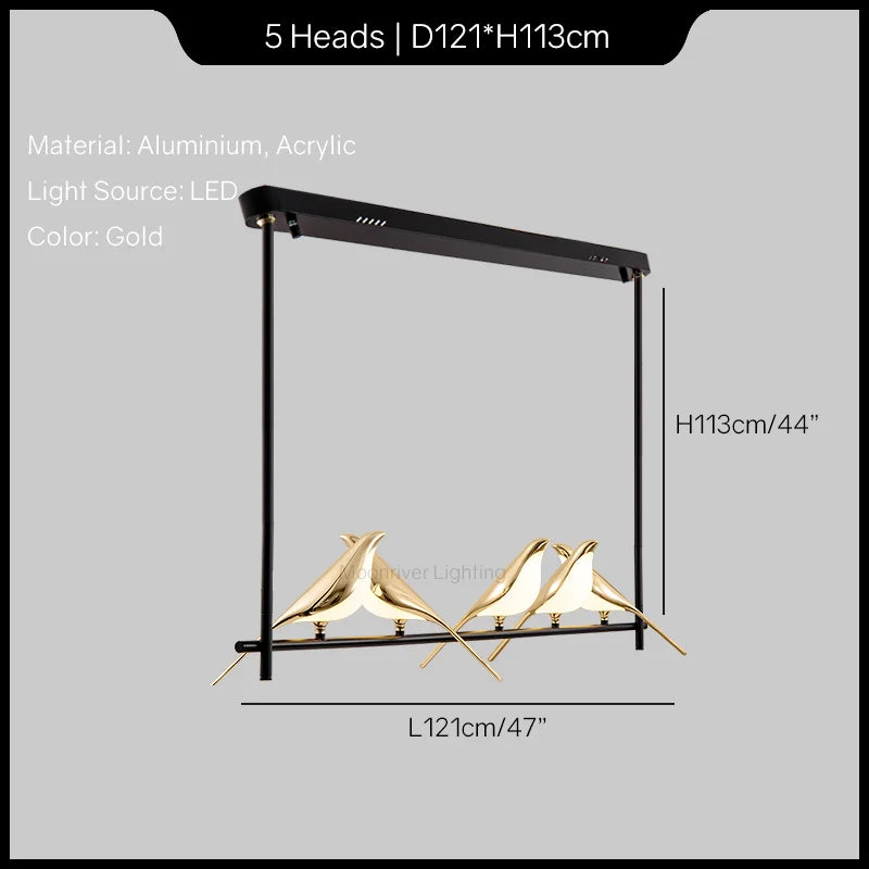 Modren Style Magpie Bird Chandelier Pendant Light for Children's Room