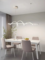 Water Ripple LED Pendant Lights: Modern Minimalist Dining Room Bar Hanging Lamp Fixtures