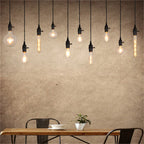 Art Deco Pendant Light with Switch - LED Bulb & Elegant Design for Indoor Decor