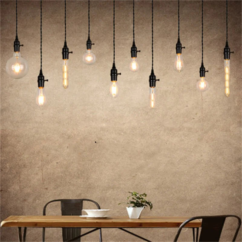 Art Deco Pendant Light with Switch - LED Bulb & Elegant Design for Indoor Decor