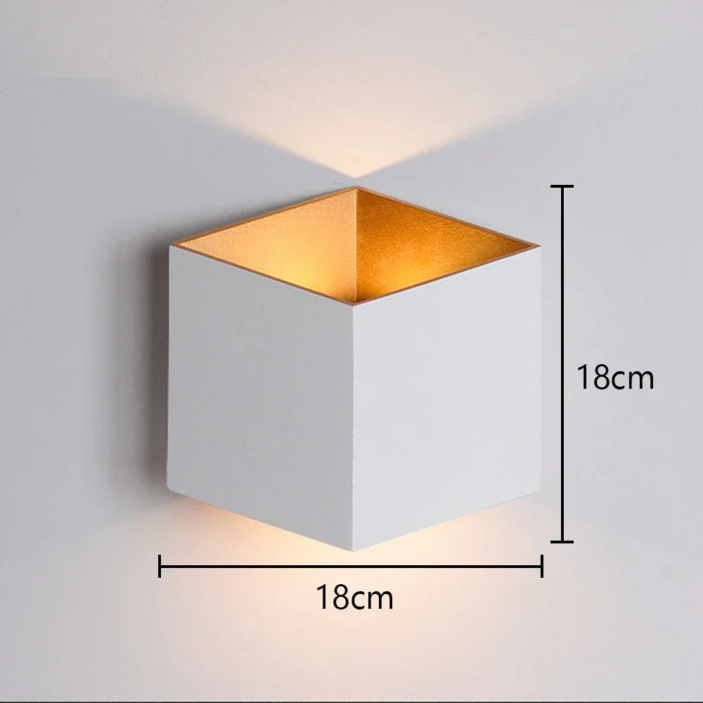 Modern Nordic Aluminum LED Wall Lamp for Living Room Bedroom Bedside Sconce