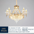 Crystal Luxury Chandelier for European Style Living Room, Bedroom, and Stairwell