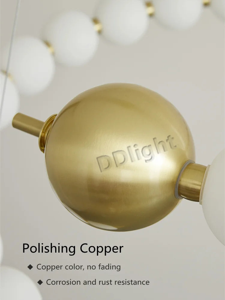 Modern Copper LED Chandelier for Living Room, Bedroom, Dining, Kitchen Decor