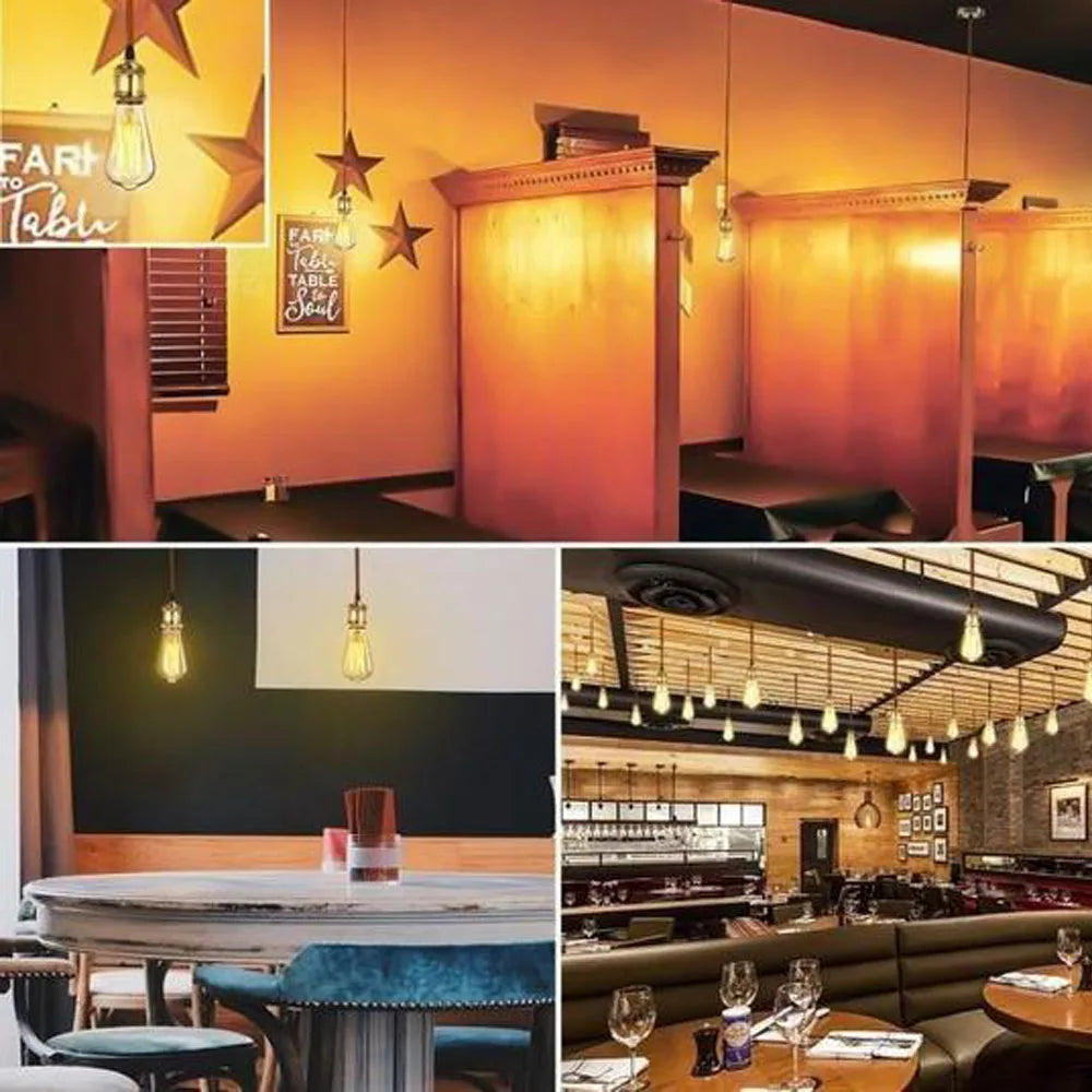 Vintage Industrial Ceiling Pendant Light Base, Simple Retro E27 Lamp Holder Fitting