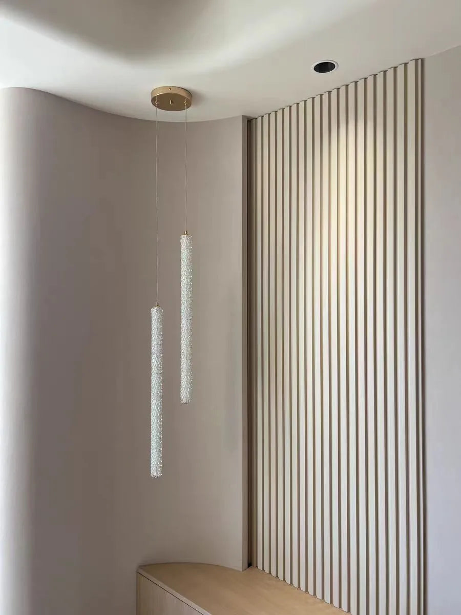 Crystals Pendant Lights: Modern Dimmable Chandelier for Luxury Living Room, Dining, Bedroom