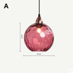 Water Grain Glass Pendant Light for Kitchen Bar Dining Room