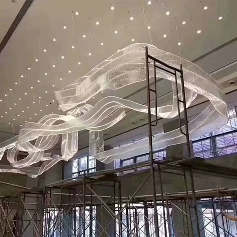 Glass Chandelier Pendant Lights Colored Living Room Hotel Lighting