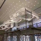 Glass Chandelier Pendant Lights Colored Living Room Hotel Lighting