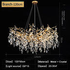 Modern Luxury Crystal Led Chandelier for Dining Living Room Hotel Hall