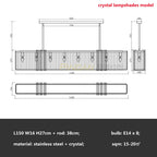 Crystal LED Chandelier: Modern Luxury Dining Room Kitchen Lighting Fixtures