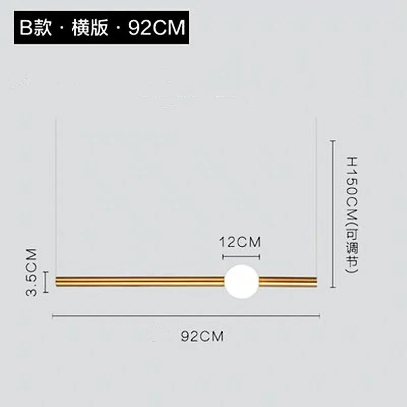 Modern Wand LED Pendant Light for Bedside Living Room, Hotel Hall Decor