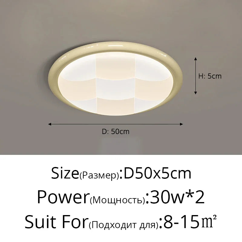 Cream Style LED Ceiling Lights - Modern, Simple, Atmospheric Lighting for Home
