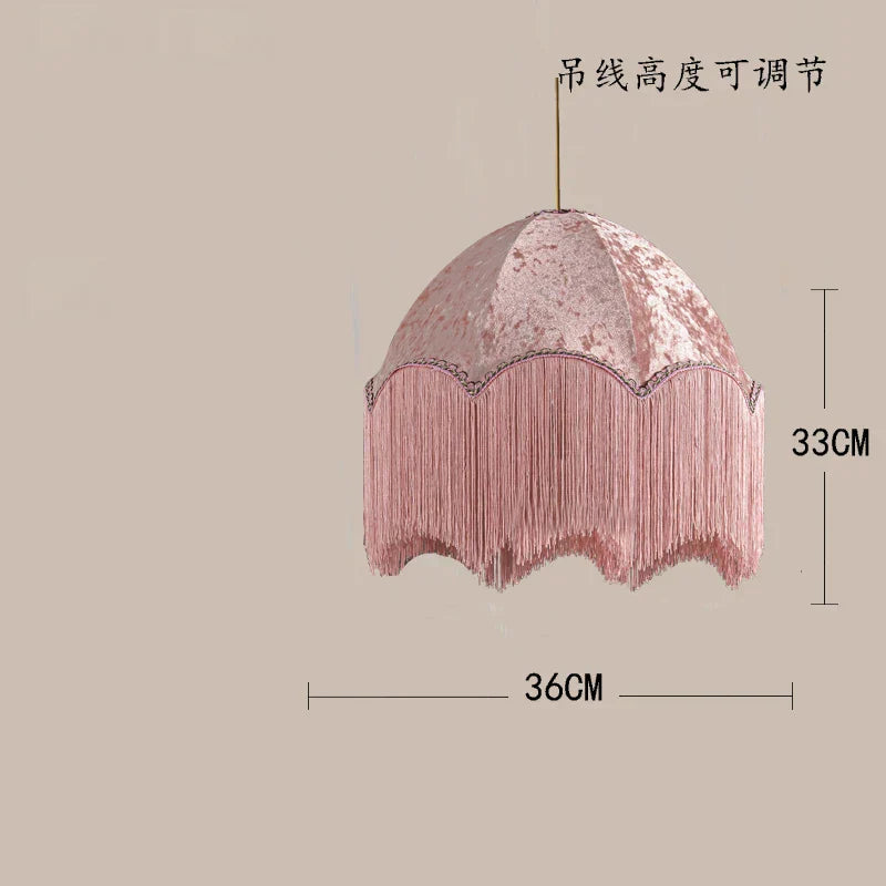 BeauVamp Tassel Pendant Light: French Vintage Boho Lampshade for Living Room, Bedroom, Dining Room