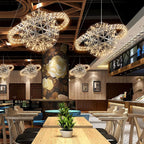 Spark Ball Pendant Chandelier LED Decor Lighting for Home Stainless Steel