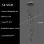 Modern LED Staircase Pendant Chandelier for Living Room Lighting