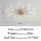 Nordic Gold LED Chandelier Ceiling Lights for Home Lighting