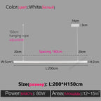 Modern Minimalist Nordic Chandelier Strip Lamps for Dining Room, Bar Table, and More