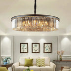 Modern Luxury Crystal Pendant Lights Gold Black Glass Chandelier Fixture