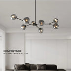Gray Lava Glass Chandelier LED Pendant Light Modern Nordic Design