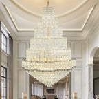 Rotating Crystal Chandelier for Duplex Villa Luxury Décor