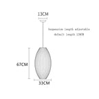 Silk Japanese Pendant Chandelier for Home Decor and Lighting in Living Room