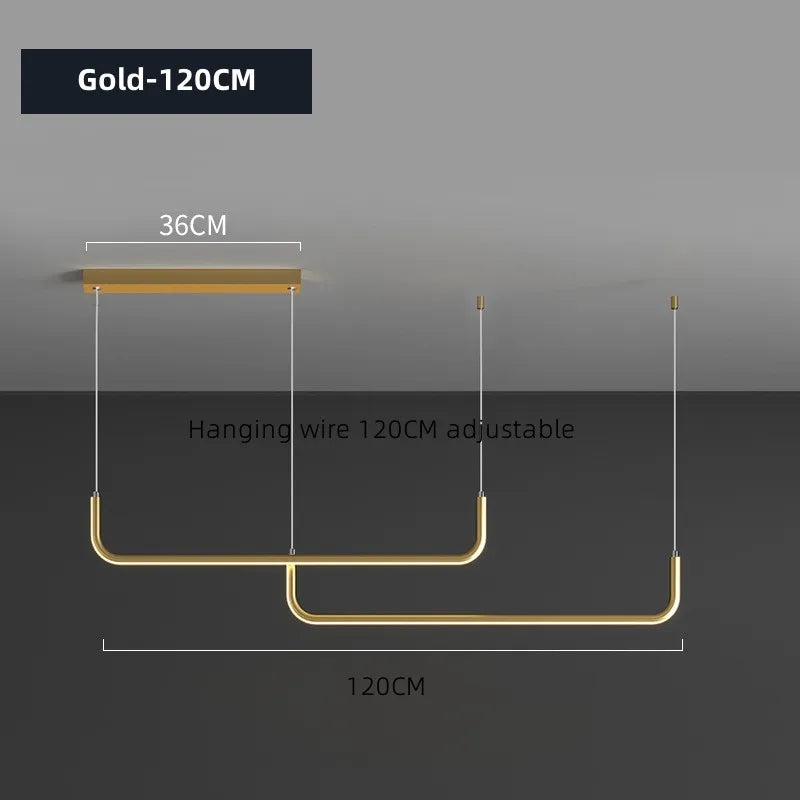 Modern LED Ceiling Lamp for Dining Room Bar Strip Decoration