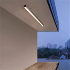 Black Linear LED Ceiling Light for Aisle, Bedroom, Dining, Living Room – Minimalist Design