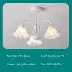 Modern Green White Branch Ceiling Chandelier for Living Room Bedroom Dining Loft