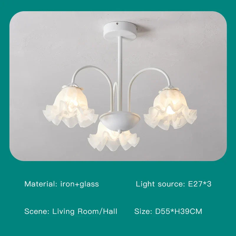 Modern Green White Branch Ceiling Chandelier for Living Room Bedroom Dining Loft