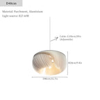 Wabi Sabi Parchment Ceiling Lamp: Elegant Japan Pendant Light for Home Decor.