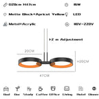 Metal Acrylic Modern Pendant Chandelier LED Light for Living Room Wall Decor