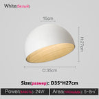 Nordic Wood Grain Ceiling Lamp for Living Room Bedroom, Minimalist Designer Art Lighting