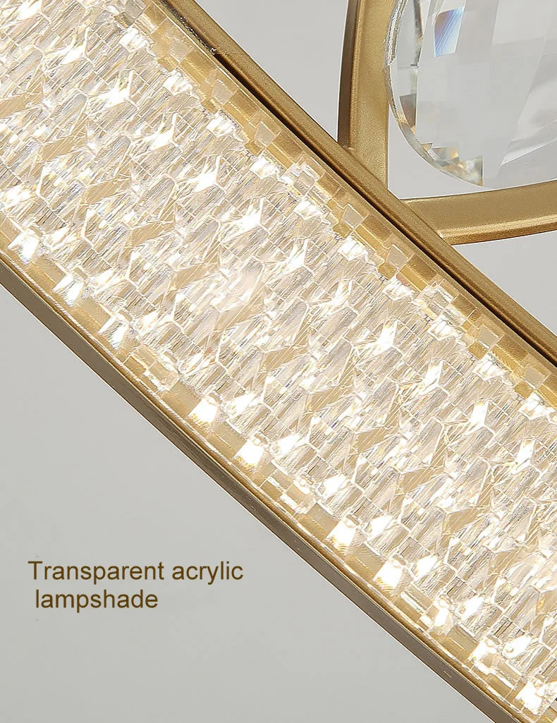 Crown Crystal Chandelier Pendant Light for Bedroom and Living Room Decor