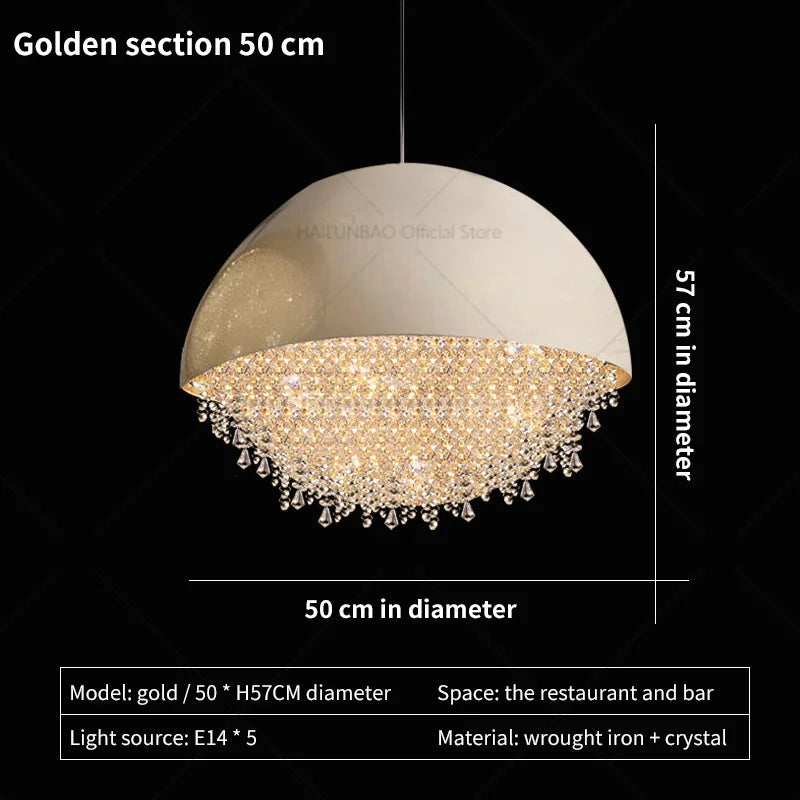 Young Luxury Crystal Chandelier Light for Living Room and Lobby