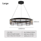 Smoky Glass LED Pendant Chandelier for Dining Living Bedroom Lighting